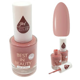 Esmalte efecto gel SIN LAMPARA semipermanente, color peach puff. Best In Beauty.