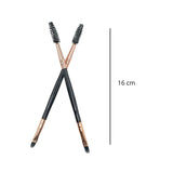 Brocha recta para ceja con cepillo. Pincel delgado para delinear + Cepillo Spoolie.