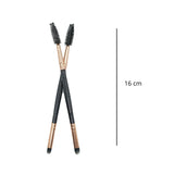 Brocha circular para ceja de doble punta. Brocha para definir cejas + Cepillo Spoolie.