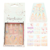 Uñas Postizas Press On Nails con diamantes de imitación.