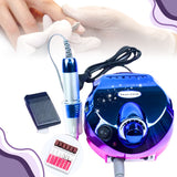 Pulidor esmeril de uñas profesional 35000Rpm, incluye pedal y kit de manicura.