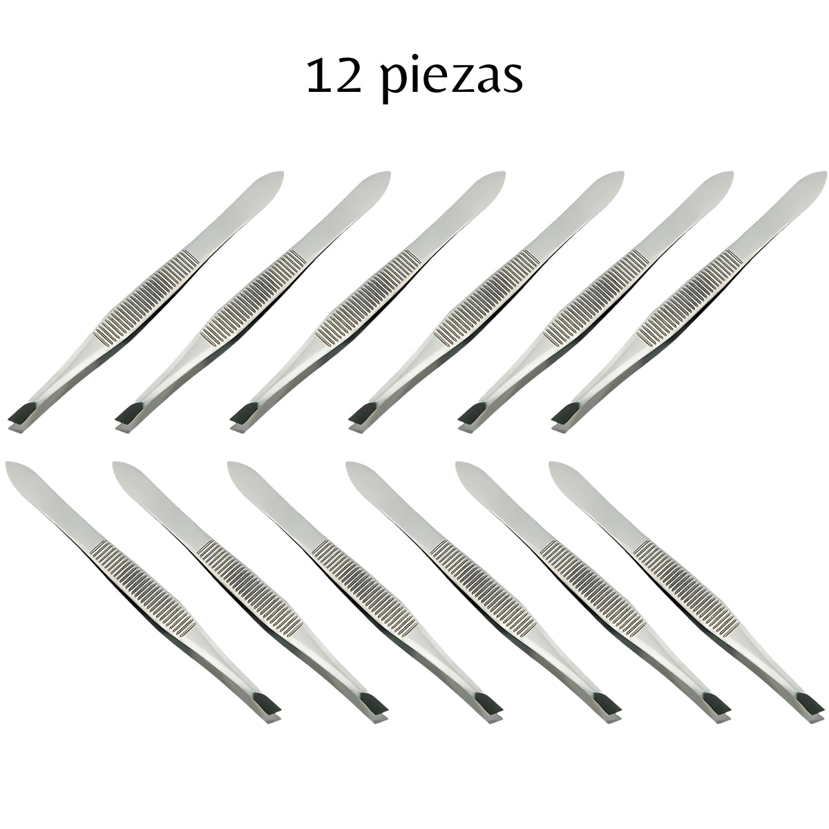 Pinza para depilar cejas, uso profesional. 12 pzas.