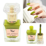 Esmalte efecto gel SIN LAMPARA, color yellow green, YM.