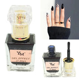 Esmalte efecto gel SIN LAMPARA, color black, YM.