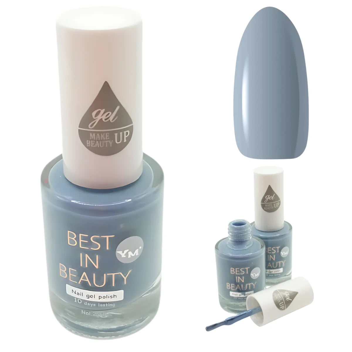 Esmalte efecto gel SIN LAMPARA semipermanente, color lavender. Best In Beauty.