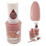 Esmalte efecto gel SIN LAMPARA semipermanente, color peach puff. Best In Beauty.