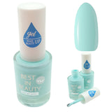 Esmalte efecto gel SIN LAMPARA semipermanente, color pale turquoise. Best In Beauty.