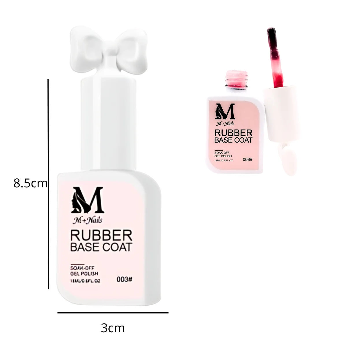 Gel Rubber base coat, color misty rose, M+Nails.