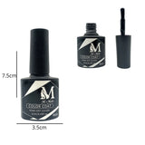 Esmalte gel UV para uñas, color negro, Coat Soak Off.