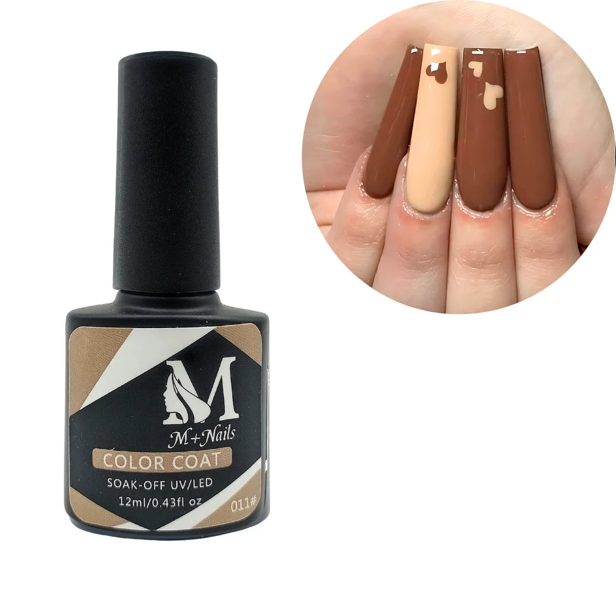 Esmalte gel UV para uñas, color nude, Coat Soak Off.