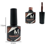 Esmalte gel UV para uñas, color saddle brown, Coat Soak Off.