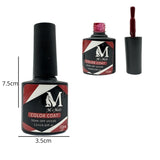 Esmalte gel UV para uñas, color maroon, Coat Soak Off.