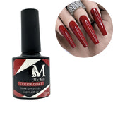 Esmalte gel UV para uñas, color maroon, Coat Soak Off.