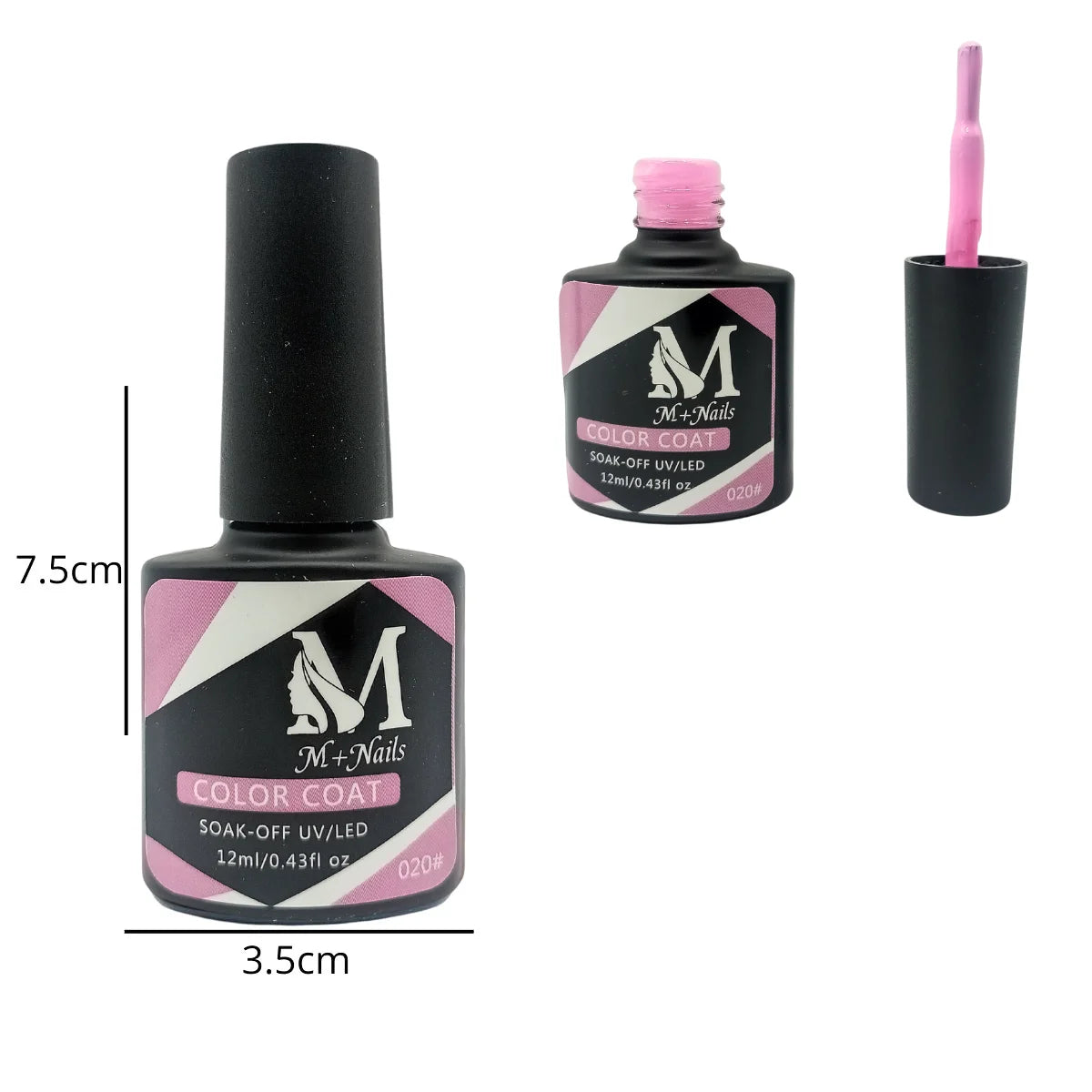 Esmalte gel UV para uñas, color vibrant pink, Coat Soak Off.