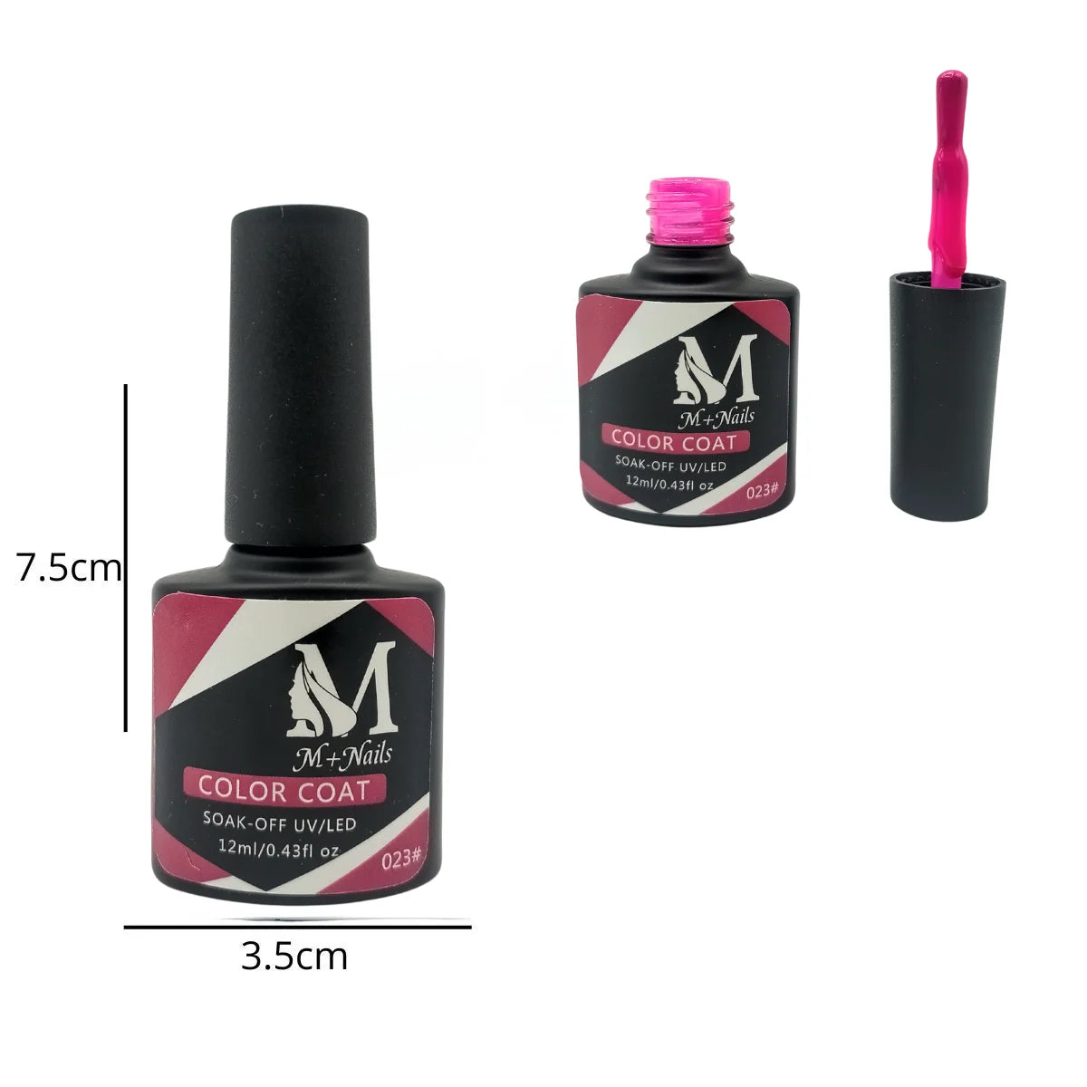 Esmalte gel UV para uñas, color fuschia, Coat Soak Off.