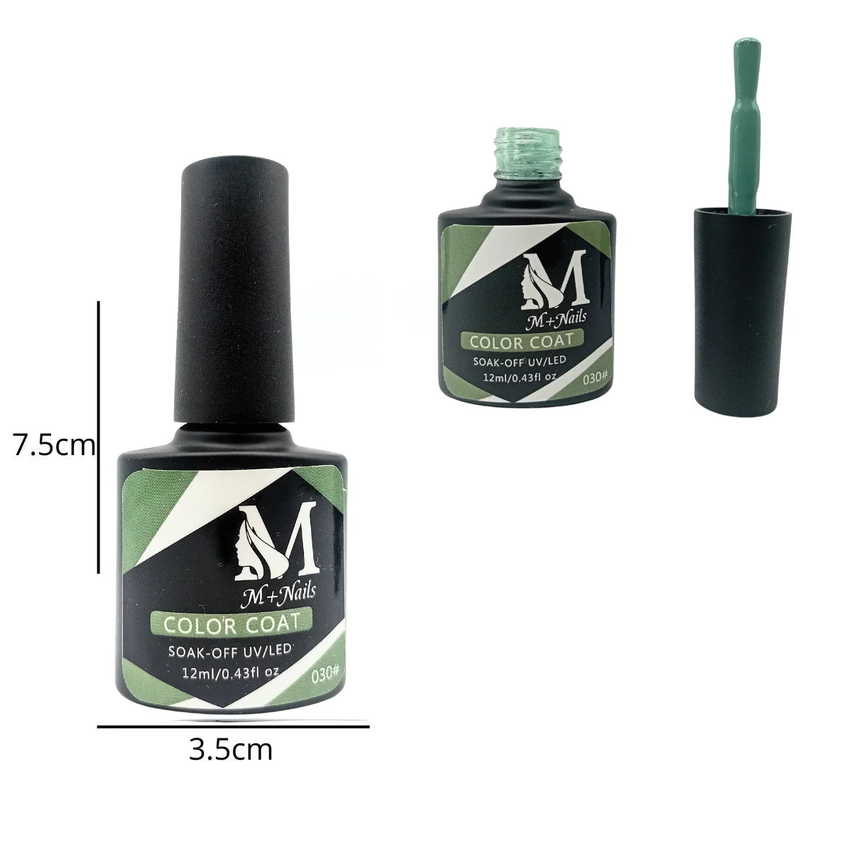 Esmalte gel UV para uñas, color darkseagreen, Coat Soak Off.