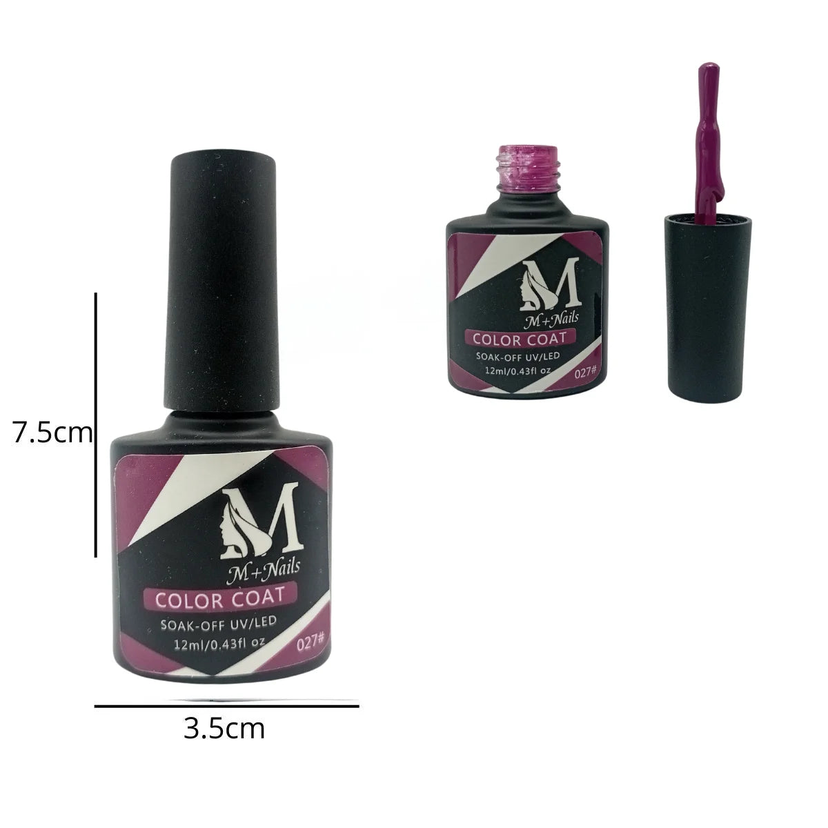 Esmalte gel UV para uñas, color purple, Coat Soak Off.