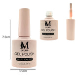 Gel polish UV/LED, color antique white, soak off. M+Nails.