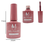 Gel polish UV/LED, color pale violet red, soak off. M+Nails.