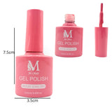 Gel polish UV/LED, color light pink, soak off. M+Nails.