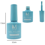 Gel polish UV/LED, color light sky blue, soak off. M+Nails.