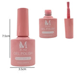 Gel polish UV/LED, color light pink, soak off. M+Nails.