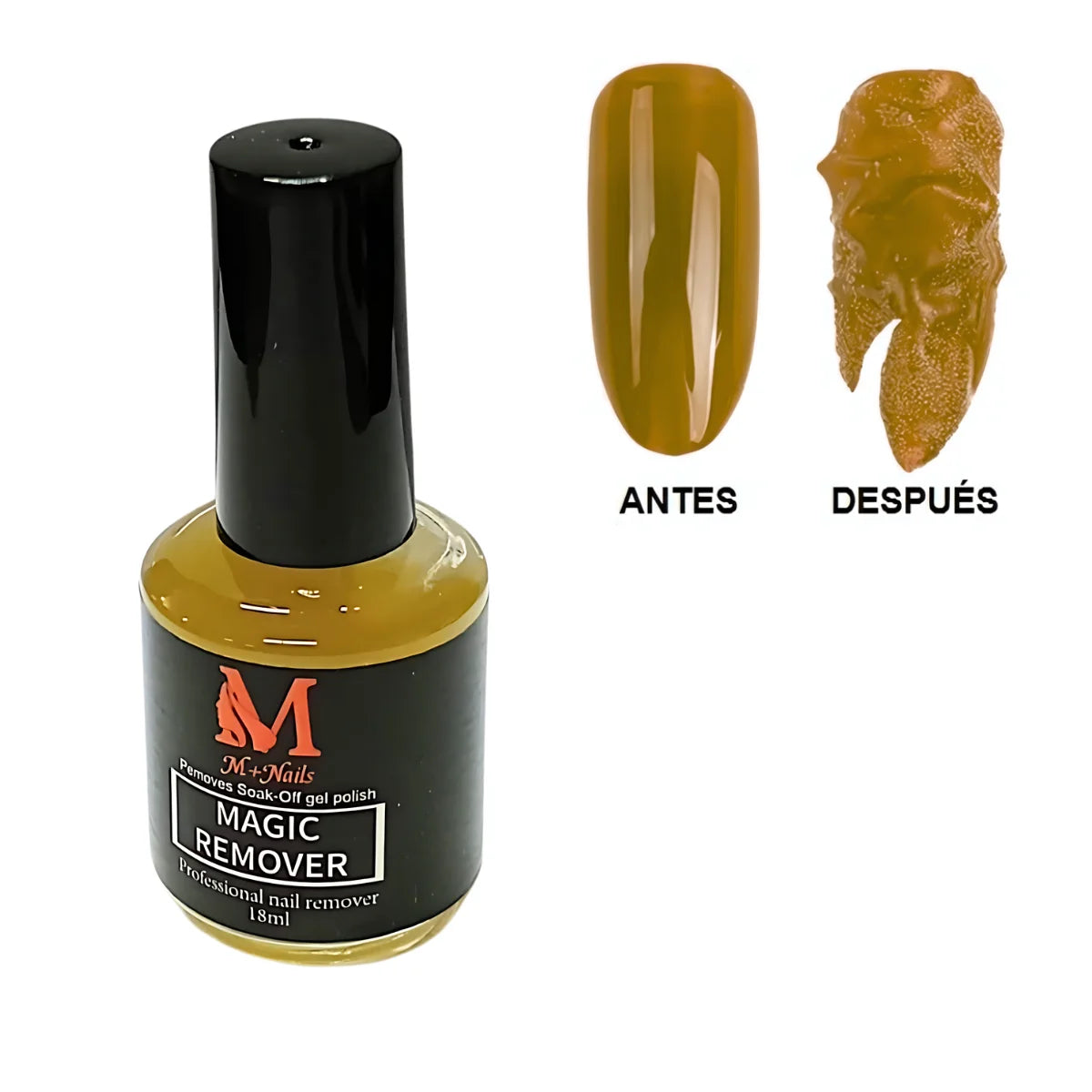 Removedor de magico para esmalte semipermanente M+Nails .