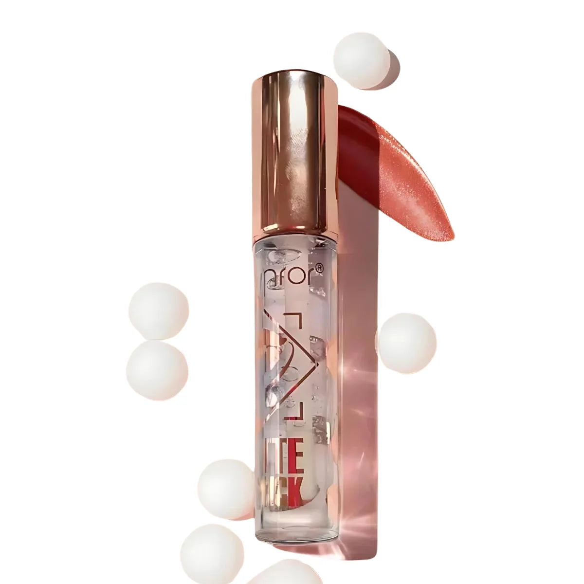 Brillo de labios voluminizador con aceite hidratante.