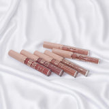 Coleccion lip gloss qoiden rose nude look, 6 pzas.