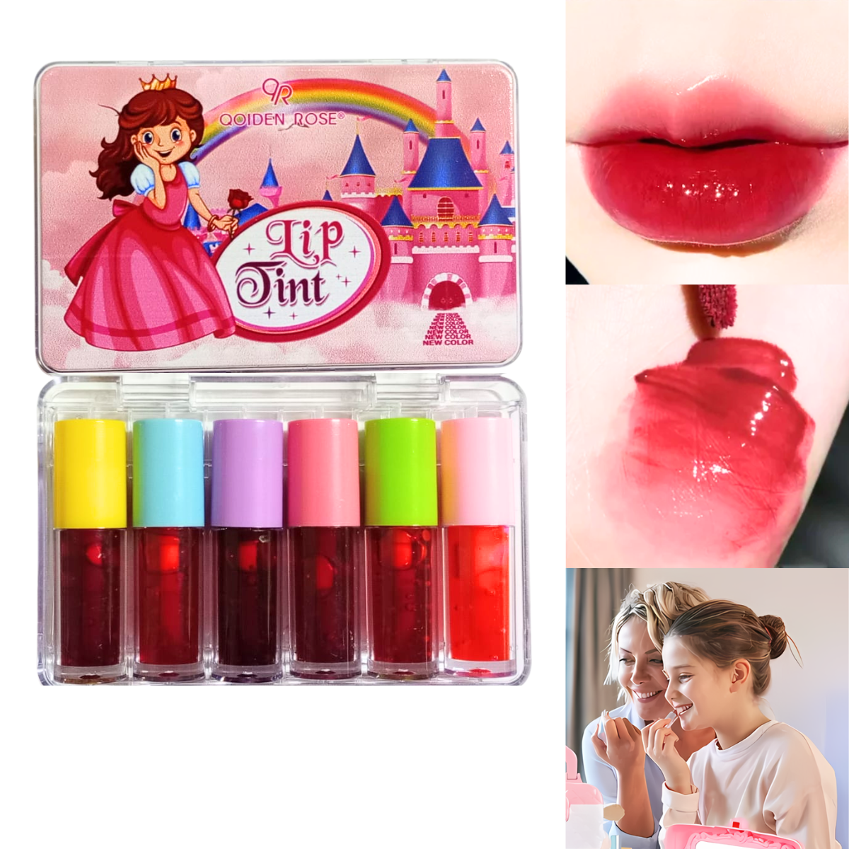 Set de tinta kawaii para labios 6 tonos. Larga duracion.