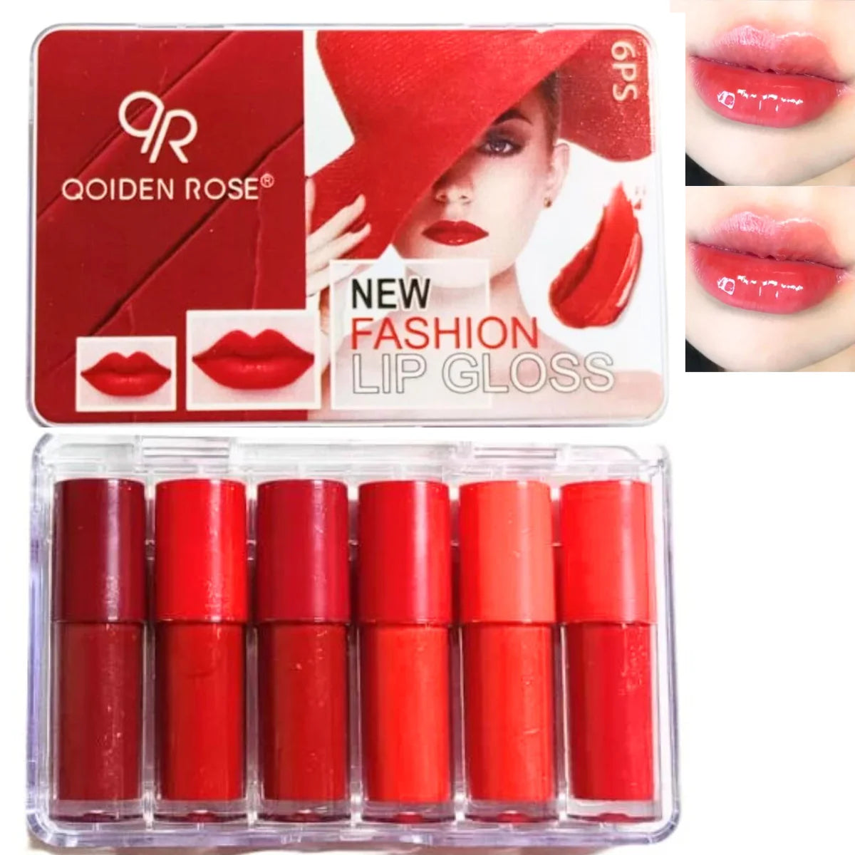 Set tinta glossy para labios 6 pzas.