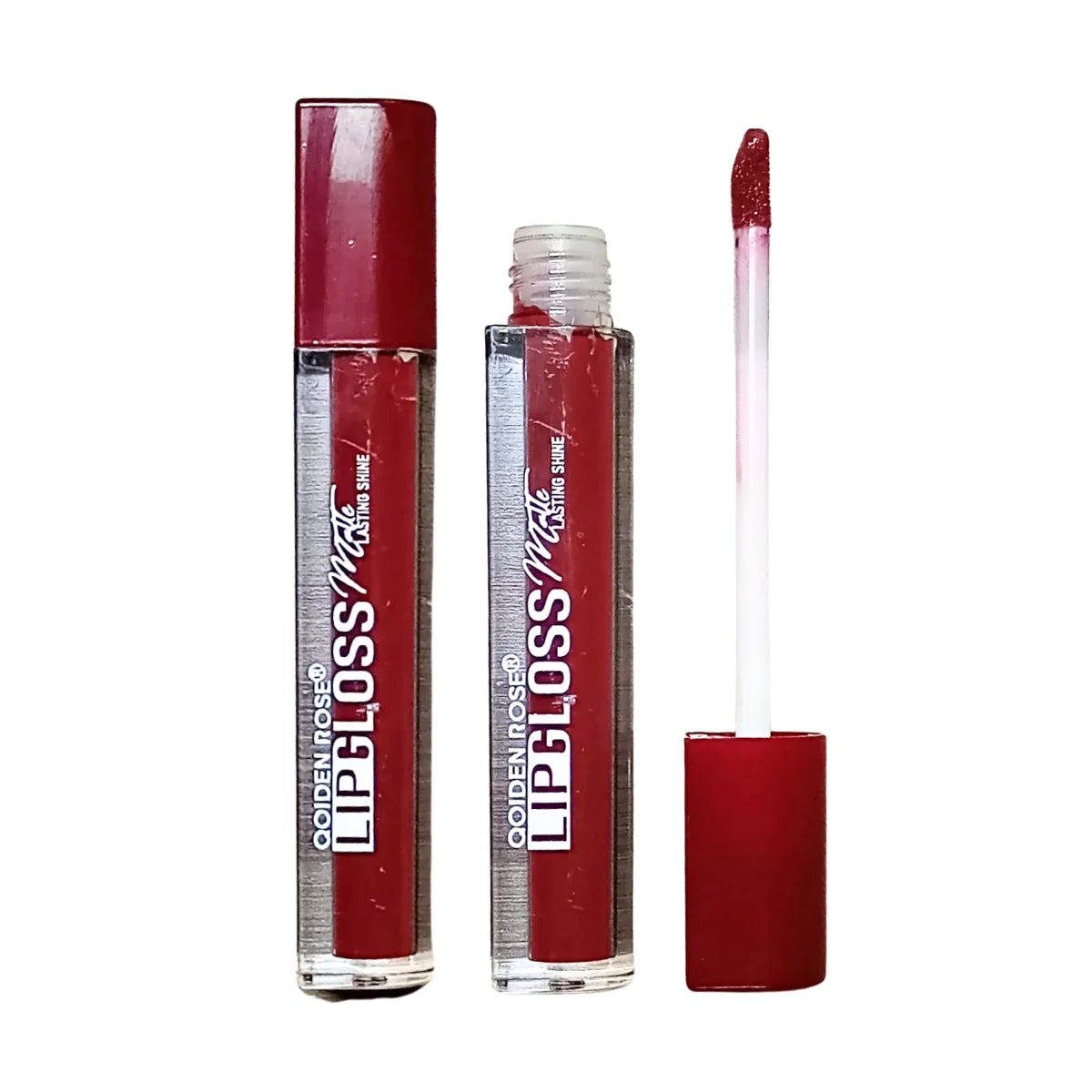 Labial mate de alta pigmentación en tonalidades rojo y café, Golden Rose.