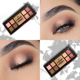 Paleta de sombras para ojos de alta iluminaciòn 2 en 1 Brillante y Mate