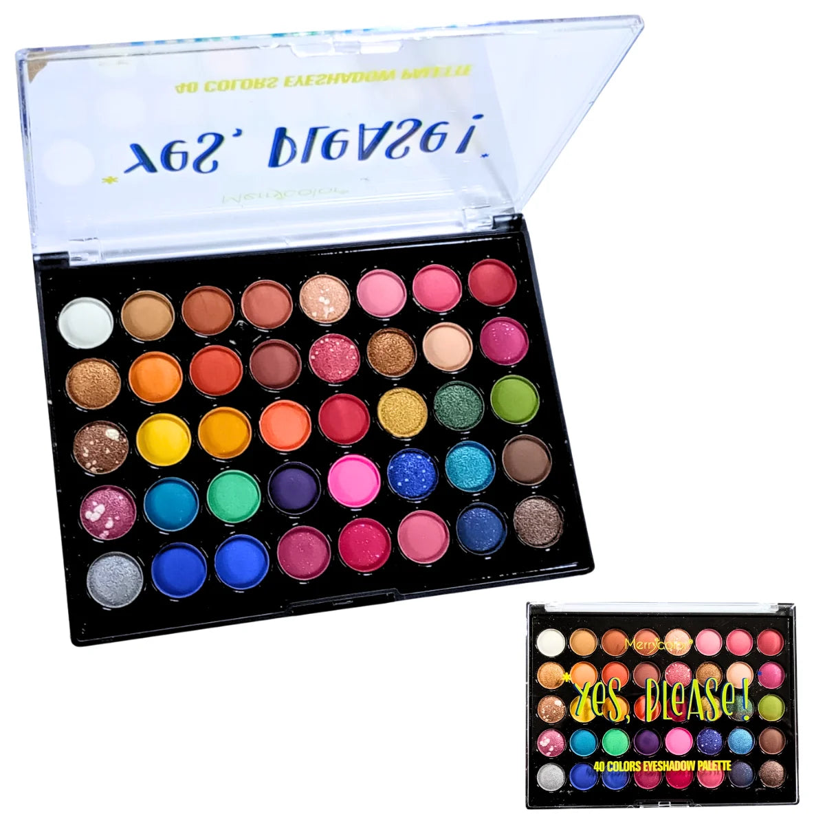 Paleta de sombras Yes, please de ojos 40 tonos, pigmentos brillantes y mate