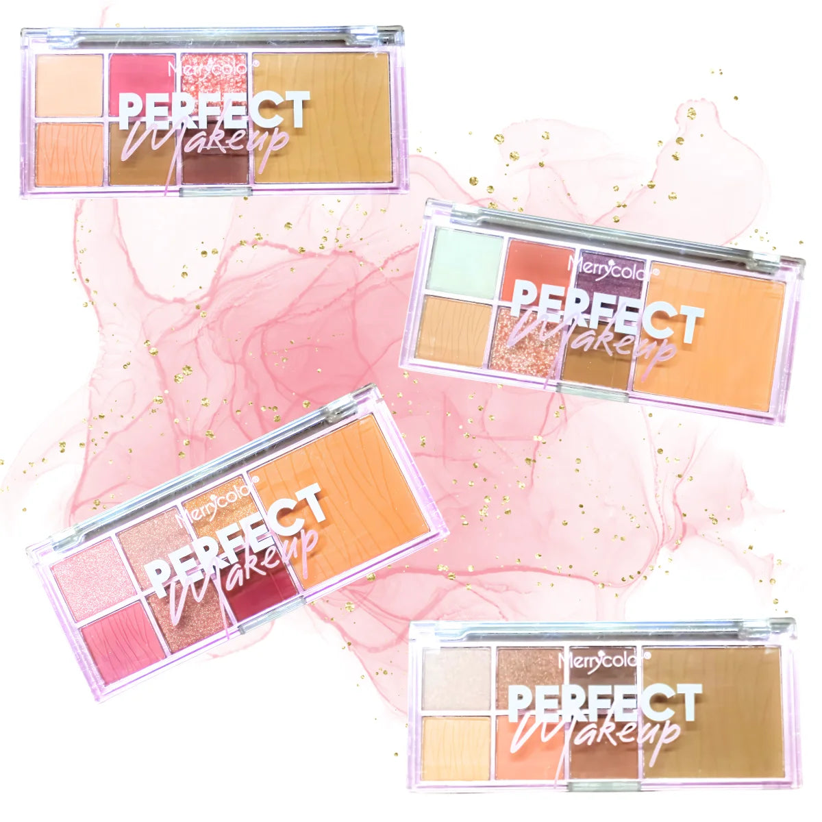 Paleta de Sombras Merry color Perfect Makeup resctangular con 7 tonalidades