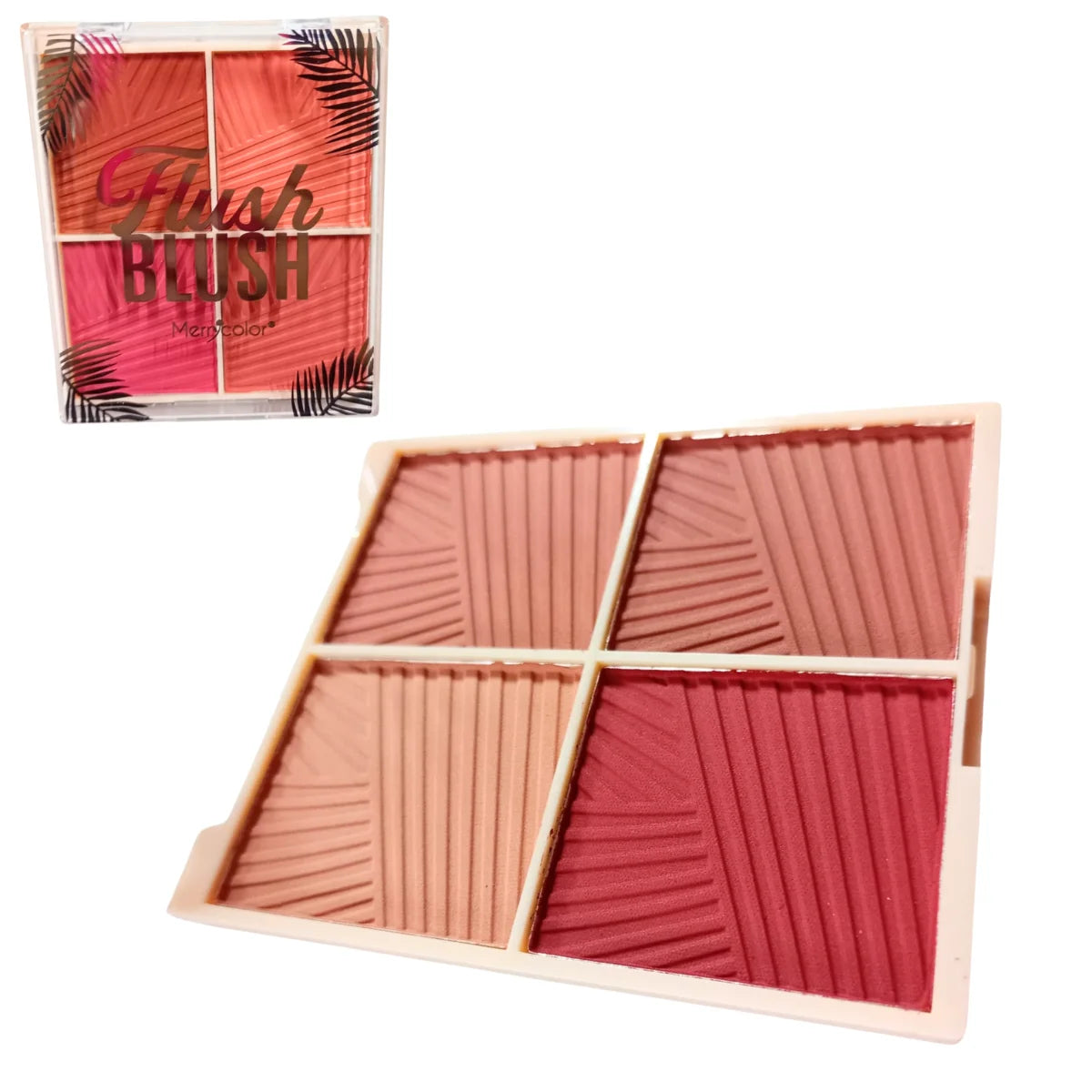 Rubor flush Blush Merry Color 4 tonos.