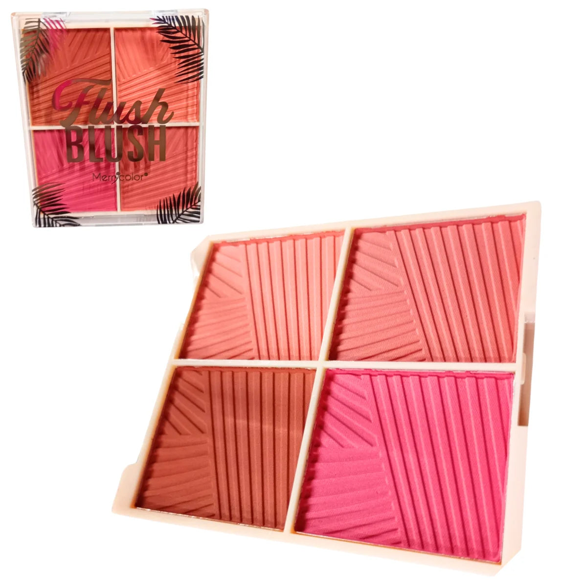 Rubor flush Blush Merry Color 4 tonos.