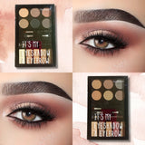 Paleta de sombras y contorno Merry color Eyeshadow, Paleta de sombra de pigmento desnudo con cepillos Cosméticos