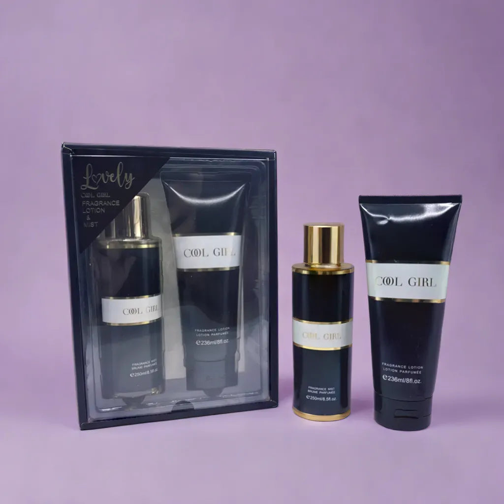 Set Duo de perfume y Crema Lovely para mujer. FRAGANCE LOTION & MIST. Cool Girl