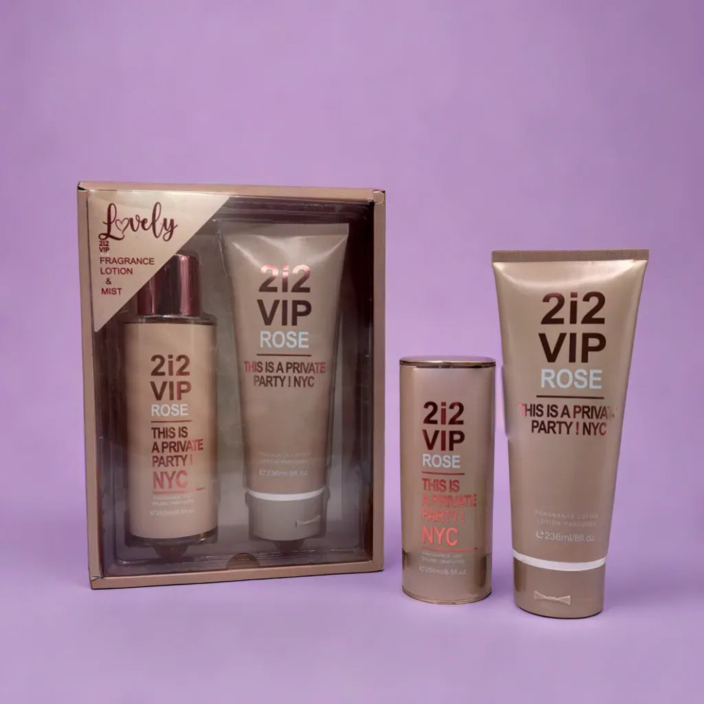 Set Duo de perfume y crema 212 VIP Lovely FRAGANCE LOTION &amp; MIST