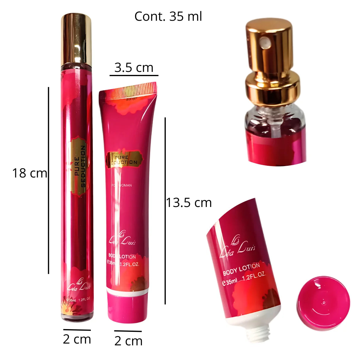 Lea Luis Pure Seduction Duo splash y crema con fragancia.