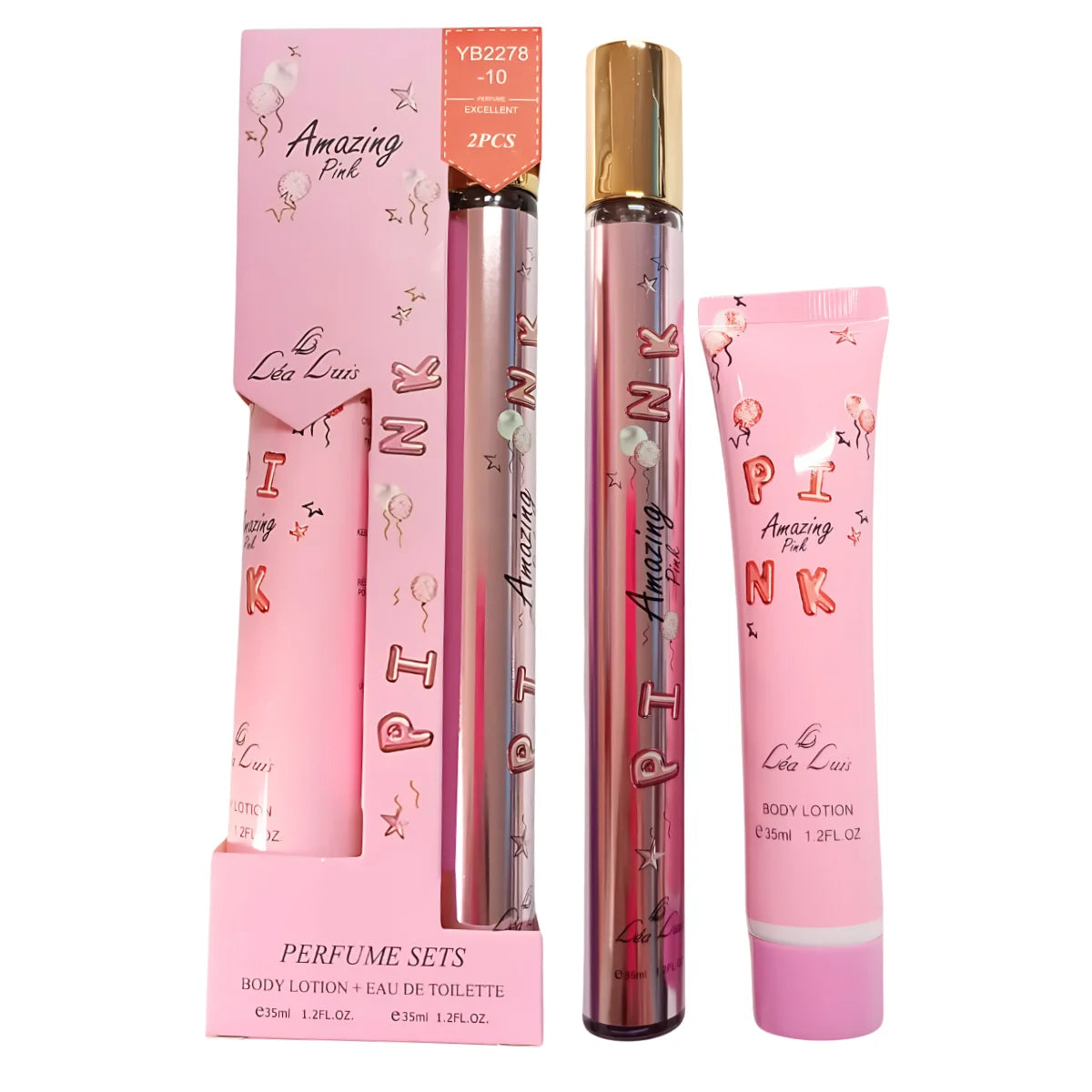 Lea Luis Amaizing Pink Duo splash y crema con fragancia.