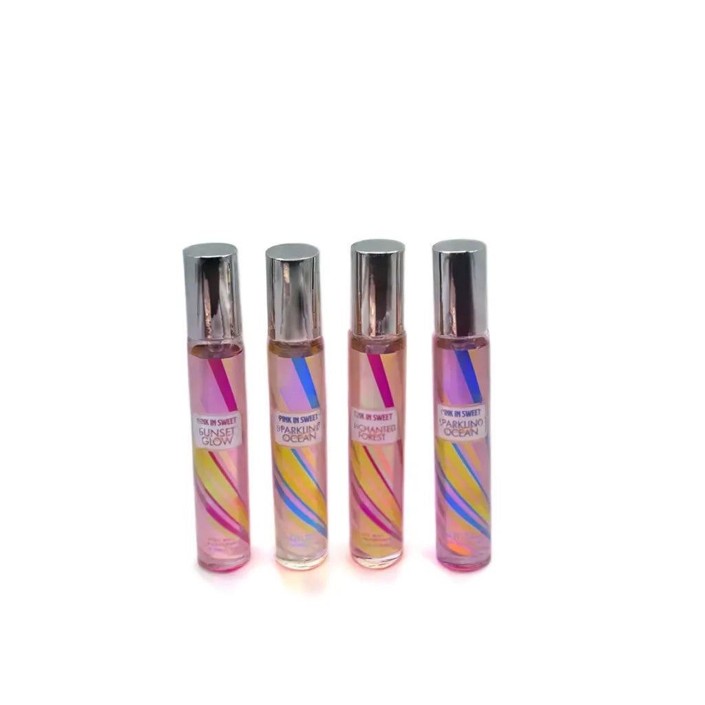 Set de 4 Perfumes 20 ml diferentes aromas, fragancias de bolsillo PINK IS SWEET