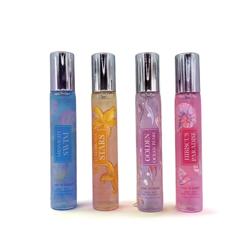 Set de 4 Perfumes 20 ml diferentes aromas, fragancias de bolsillo PINK IS SWEET