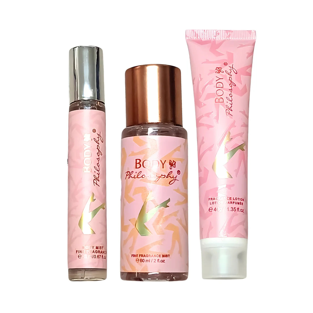 Set de 3 Piezas. Splash, Crema Body, Spray. BODY Philosophy