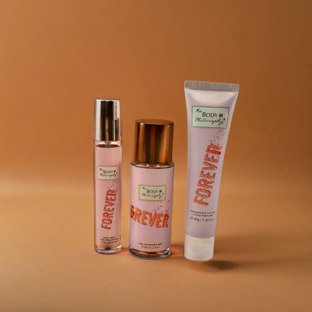 Set de 3 Piezas. Splash, Crema Body, Spray. BODY Philosophy