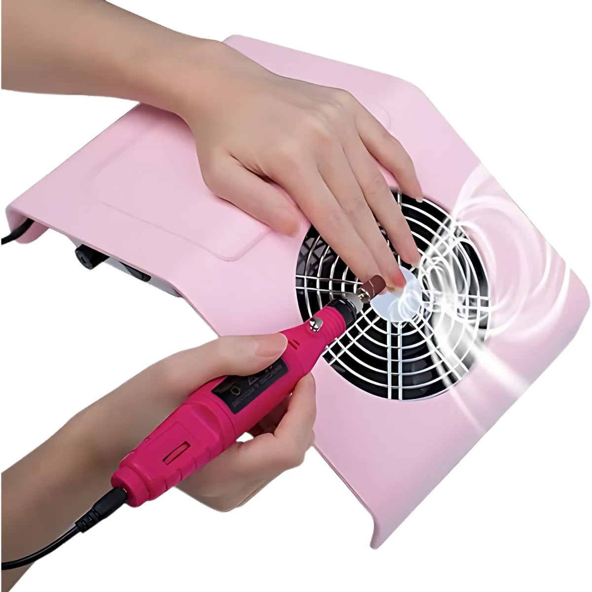 Aspirador de polvo para uñas, potente aspirador de polvo para uñas, máquina de manicura y pedicura, velocidad regulable, 80W.