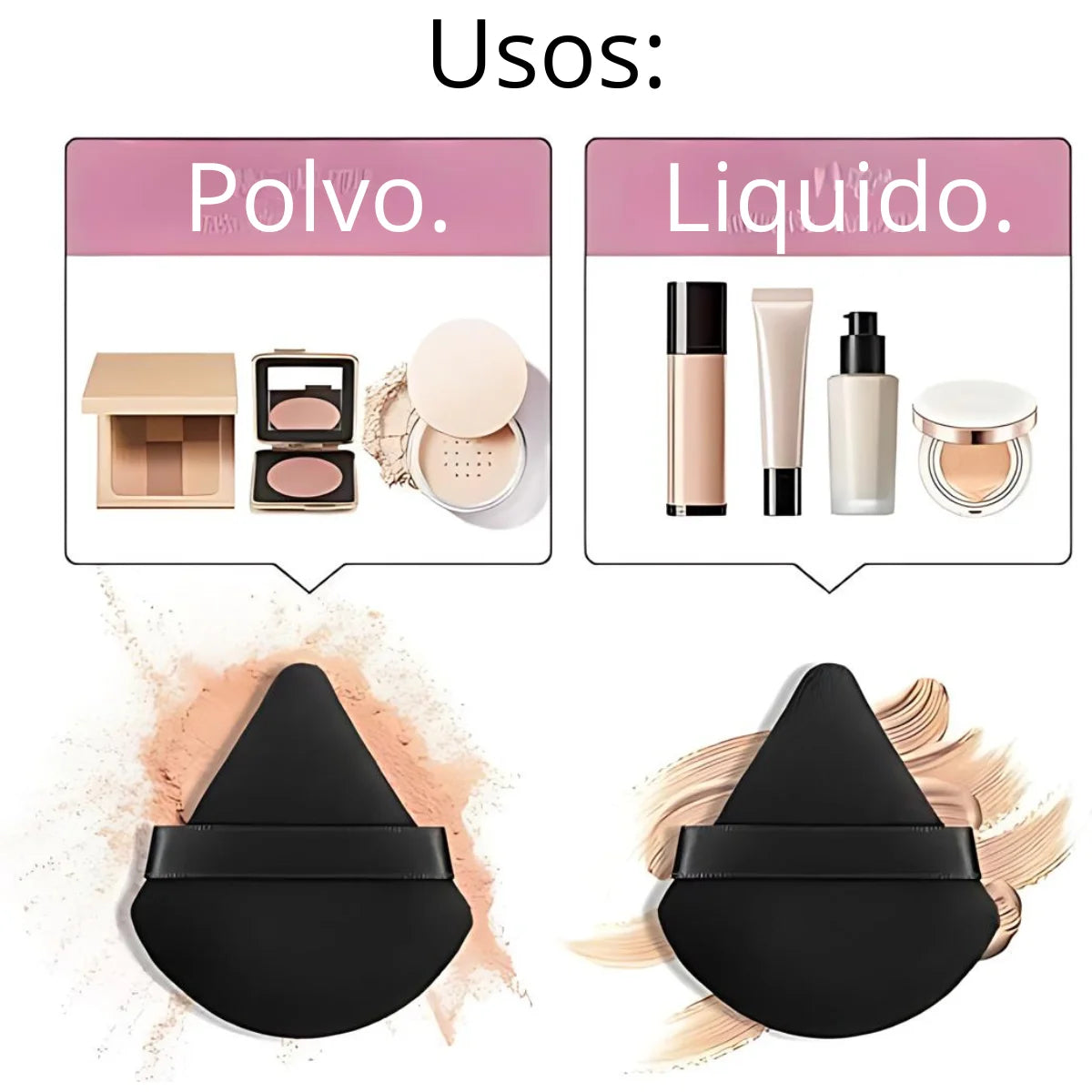 Piezas Esponja Maquillaje En Polvo