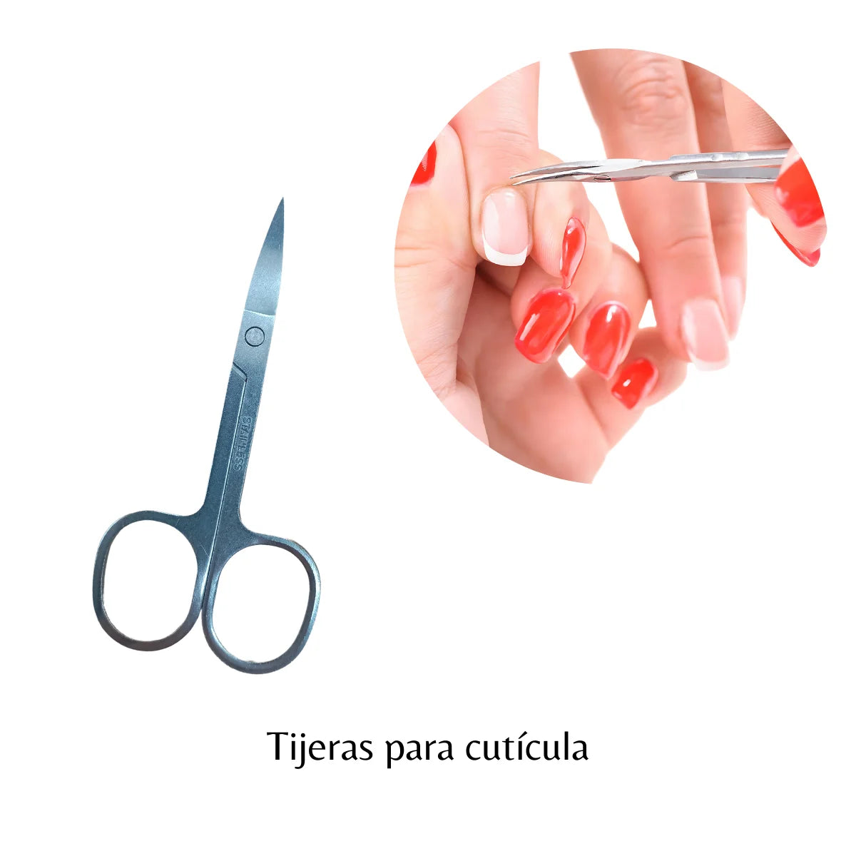 Removedor de vello facial Tijera de manicura Herramienta de cutícula Tijeras de belleza