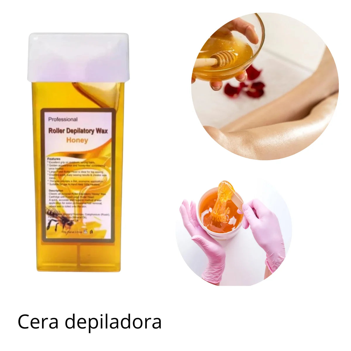 Cera roller wax honey Kt, cera depiladora.